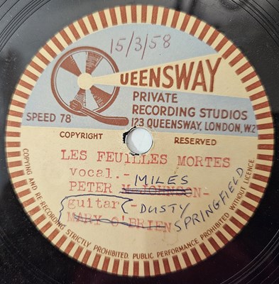 Lot 80 - DUSTY SPRINGFIELD - CAN'T WE BE FRIENDS? 10" 78RPM (FIRST RECORDING - ALSO WITH DION 'TOM SPRINGFIELD' EARLY 78RPM RECORDING)
