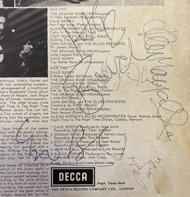 Lot 199 - R&B COMPILATION ALBUM SIGNED BY JACK BRUCE / JOHN MAYALL AND MORE.