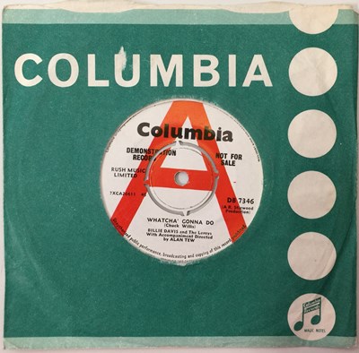 Lot 27 - BILLIE DAVIS AND THE LEROYS - WHATCHA' GONNA DO 7" (DEMO - COLUMBIA DB 7346)
