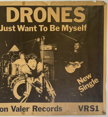Lot 215 - PUNK INTEREST - THE DRONES - ORIGNAL 1977 BONE IDOL PROMOTIONAL POSTER.