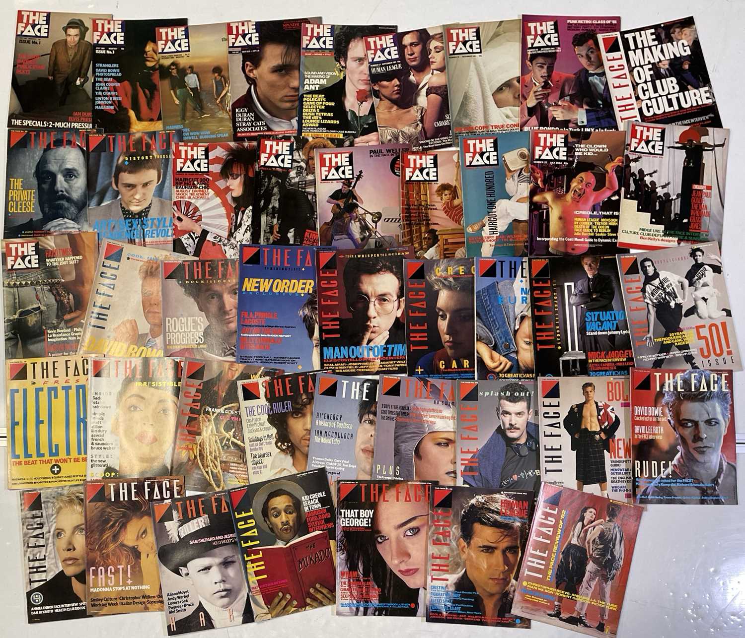 Lot 100 - THE FACE MAGAZINE - COLLECTION INC ISSUE ONE.