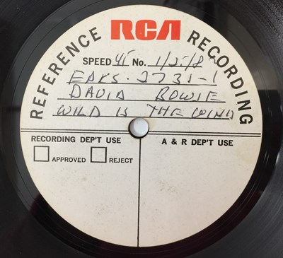 Lot 41 - DAVID BOWIE - WILD IS THE WIND 10" (RCA ACETATE - EPKS2731-1)