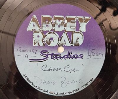 Lot 162 - DAVID BOWIE - CHINA GIRL 12" (ABBEY ROAD ACETATE - 12EA-157)