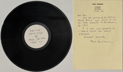 Lot 48 - DAVID BOWIE - DAVID BOWIE LP (ORIGINAL PHILIPS UK WHITE LABEL TEST PRESSING WITH PROVENANCE)