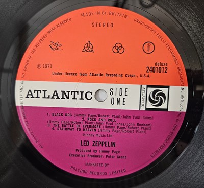 Lot 1172 - LED ZEPPELIN - LED ZEPPELIN IV LP (ORIGINAL INVERTED FEATHER/PETER GRANT PRESSING)