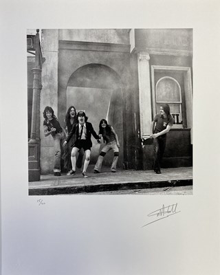Lot 258 - MARTYN GODDARD SIGNED LIMITED EDITION AC/DC PHOTO PRINT.