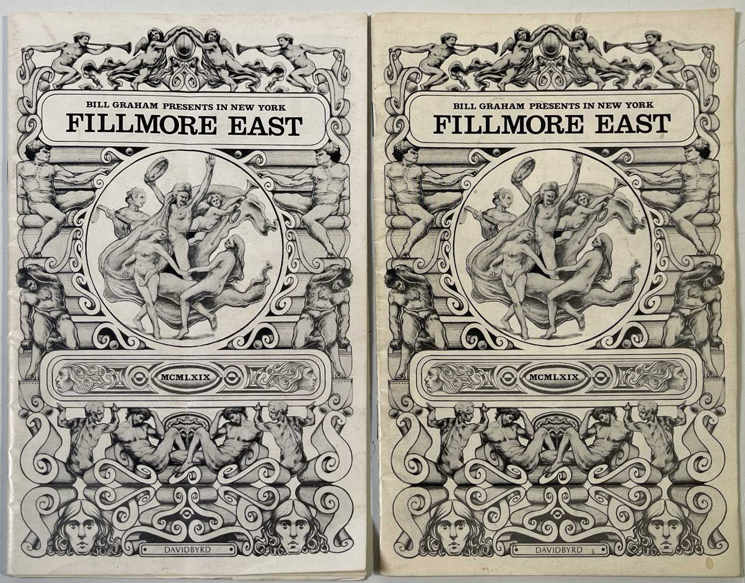 Zeppelin Booklets Lot 406 - LED ZEPPELIN - PAIR OF ORIGINAL FILLMORE