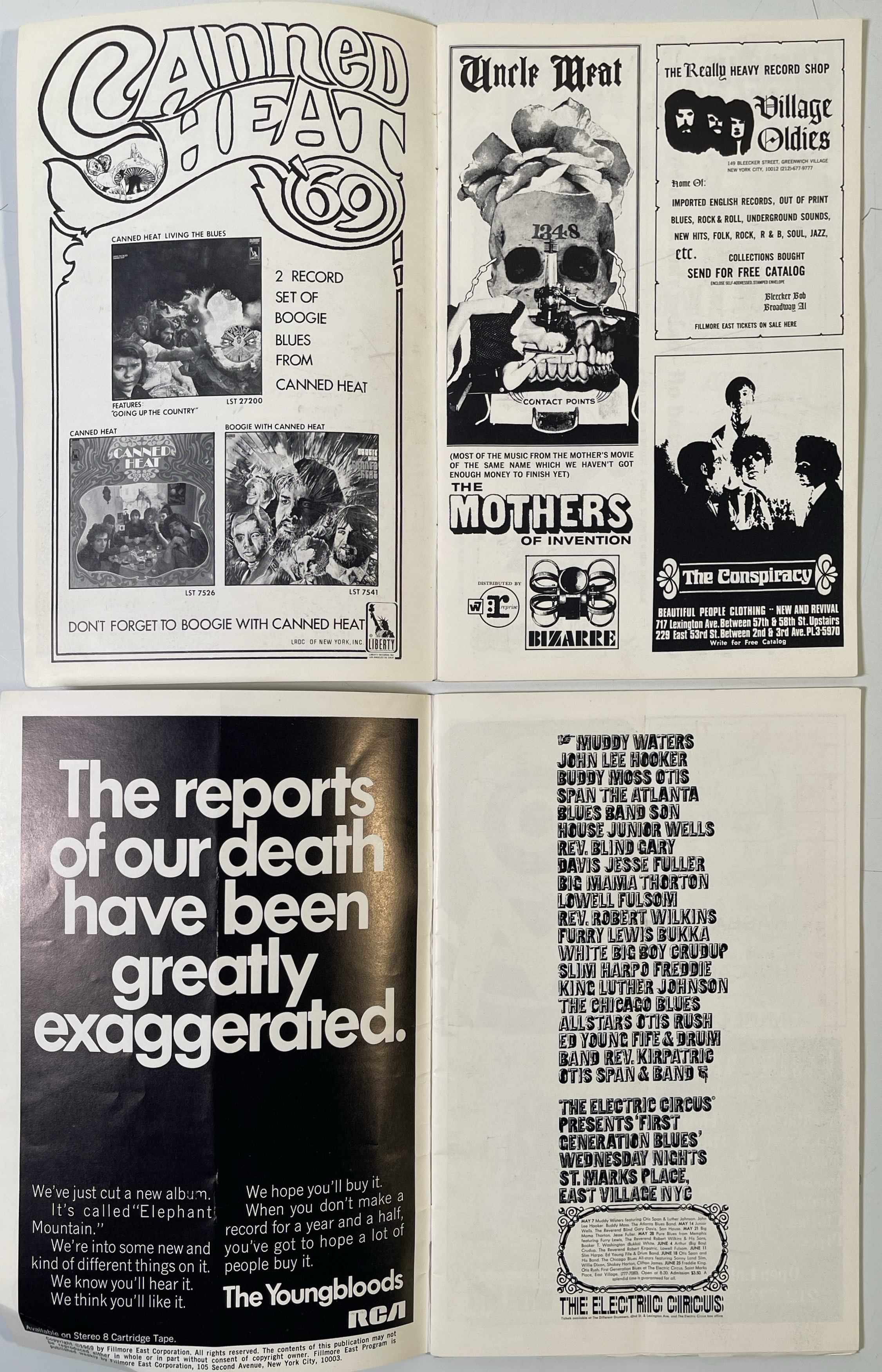 Zeppelin Booklets Lot 406 - LED ZEPPELIN - PAIR OF ORIGINAL FILLMORE