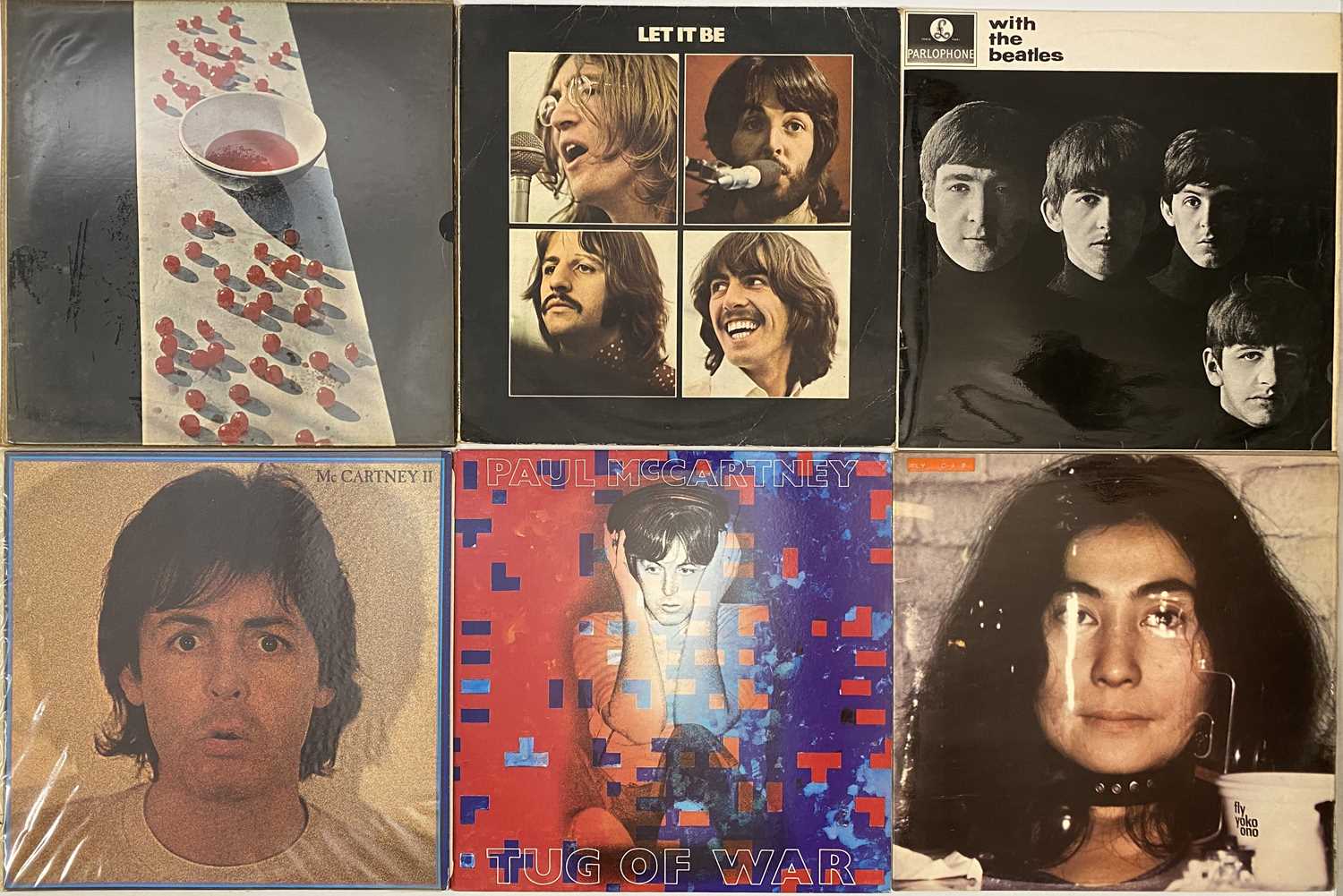 Lot 819 - THE BEATLES AND RELATED - LP COLLECTION (INC BOX OF ASSORTED MEMORABILIA)