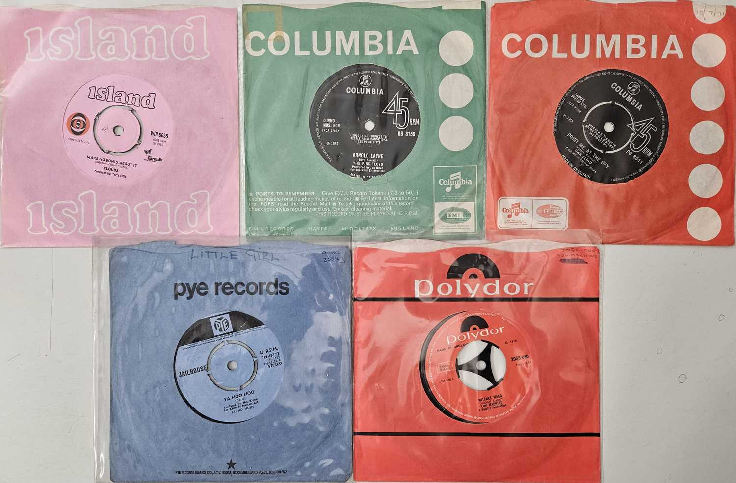 Lot 841 - 60s PROG/ CLASSIC/ PSYCH ROCK - 7" RARITIES PACK