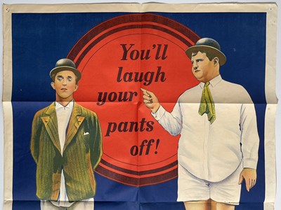 Lot 91 - LAUREL AND HARDY - LAUGHING 20'S (1965) AUSTRALIAN ONE SHEET POSTER.