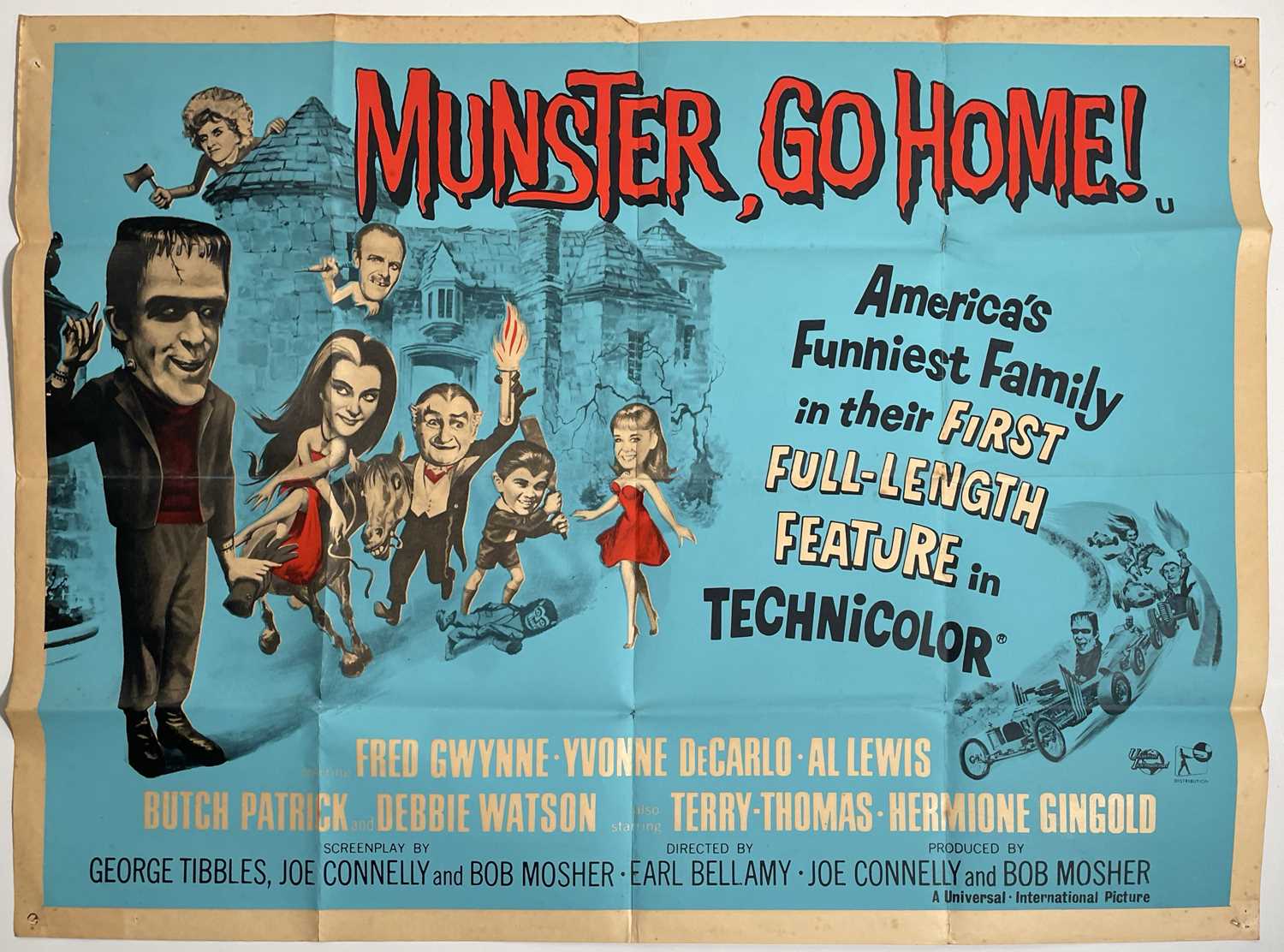 Lot 92 - MUNSTER, GO HOME! (1966) ORIGINAL UK QUAD.