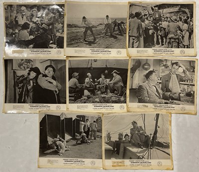 Lot 93 - LAUREL AND HARDY - DAYS OF THRILLS AND LAUGHTER (1963) UK QUAD POSTER AND ROBINSON CRUSOELAND STILLS.