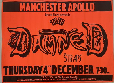 Lot 326 - THE DAMNED MANCHESTER APOLLO 1980 POSTER.