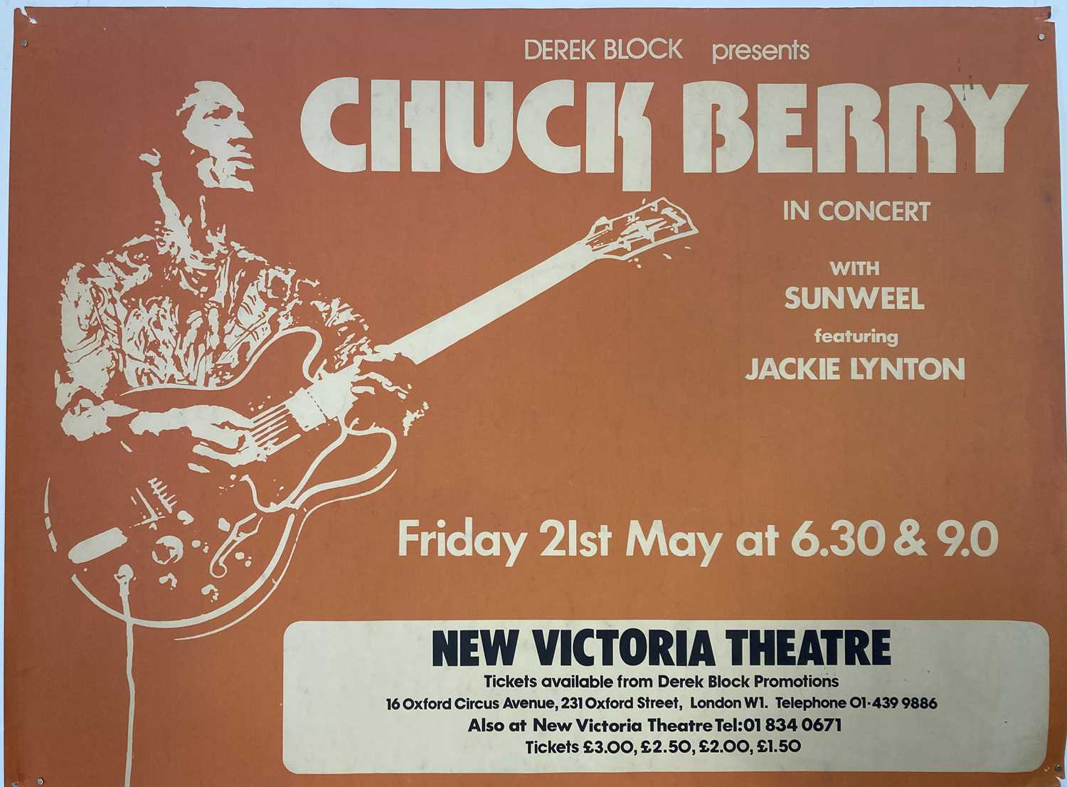 Lot 327 - CHUCK BERRY 1976 POSTER.