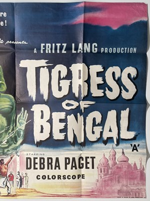 Lot 100 - FRITZ LANG - TIGRESS OF BENGAL (1959) - ORIGINAL UK QUAD POSTER