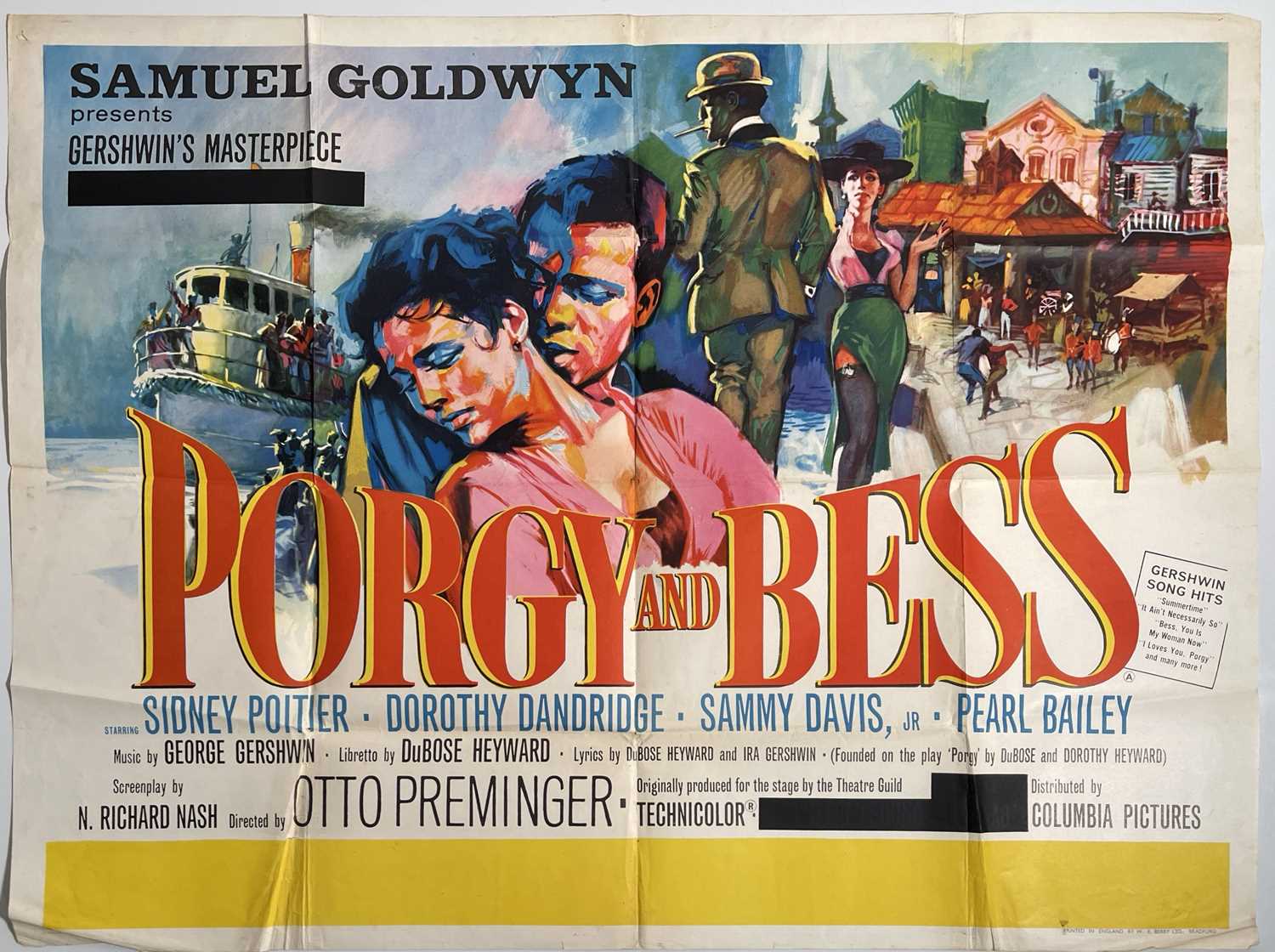 Lot 101 - PORGY AND BESS (1959) - ORIGINAL UK QUAD POSTER.