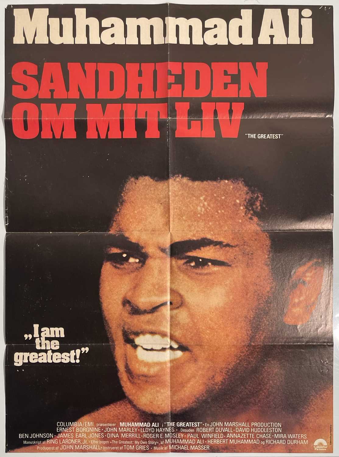 Lot 104 - MUHAMMAD ALI - THE GREATEST - ORIGINAL DANISH FILM POSTER.
