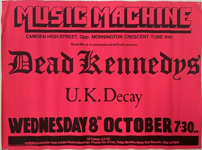 Lot 333 - DEAD KENNEDYS CONCERT POSTER.