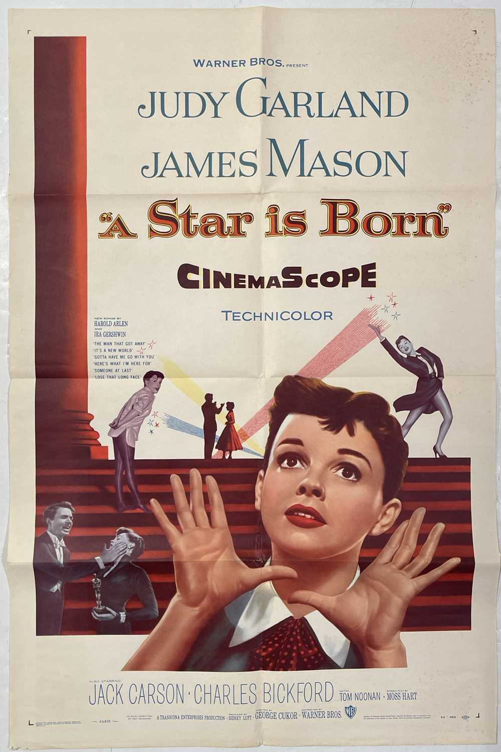 Lot 109 - JUDY GARLAND - AN ORIGINAL US ONE-SHEET POSTER FOR 'A STAR IS BORN' (1954).