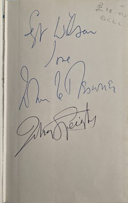 Lot 52 - MORECAMBE AND WISE - AN AUTOBIOGRAPHY SIGNED BY JOHN LE MESURIER, MORECAMBE AND WISE AND JOHN SPEIGHT..