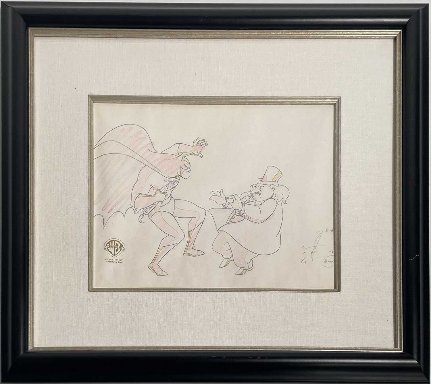 Lot 146 - BATMAN - THE ANIMATED SERIES - FRAMED ORIGINAL WARNER BROTHERS ARTWORK WITH COA.
