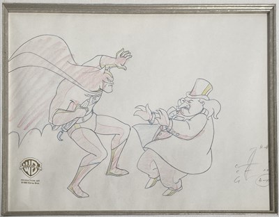 Lot 146 - BATMAN - THE ANIMATED SERIES - FRAMED ORIGINAL WARNER BROTHERS ARTWORK WITH COA.