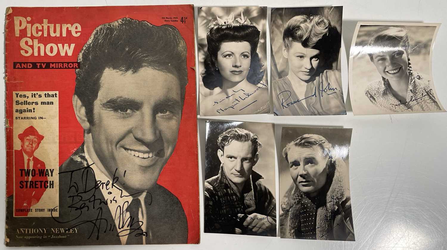 Lot 53 - 20TH CENTURY STARS - AUTOGRAPH COLLECTION INC ANTHONY NEWLEY / DAPHNE CAMPBELL.