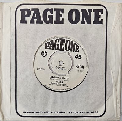 Lot 370 - MARION - I GO TO SLEEP/ ABYSSINIAN SECRET 7" (UK PAGE ONE DEMO - POD 042)