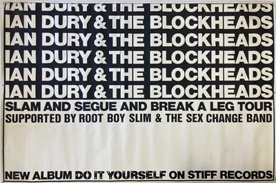 Lot 341 - IAN DURY AND THE BLOCKHEADS BLANK CONCERT POSTER.