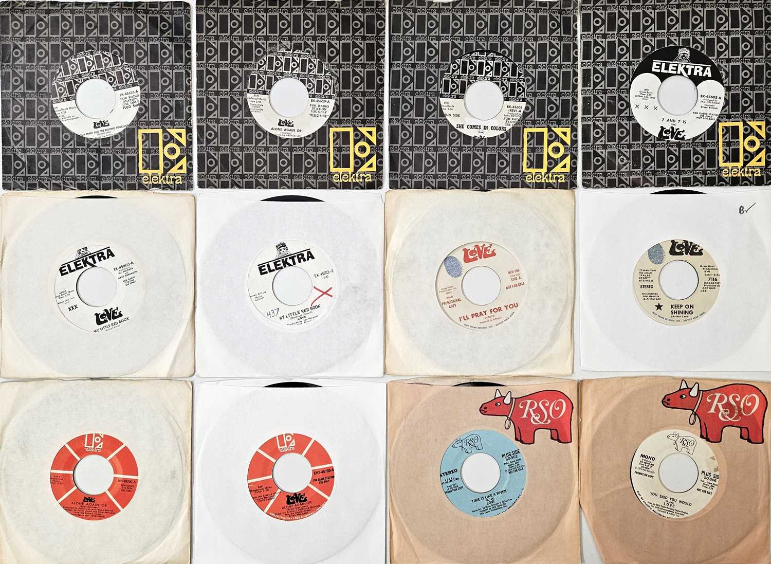 Lot 33 - LOVE - 7" ELEKTRA/ RSO PACK (INC PROMOS)