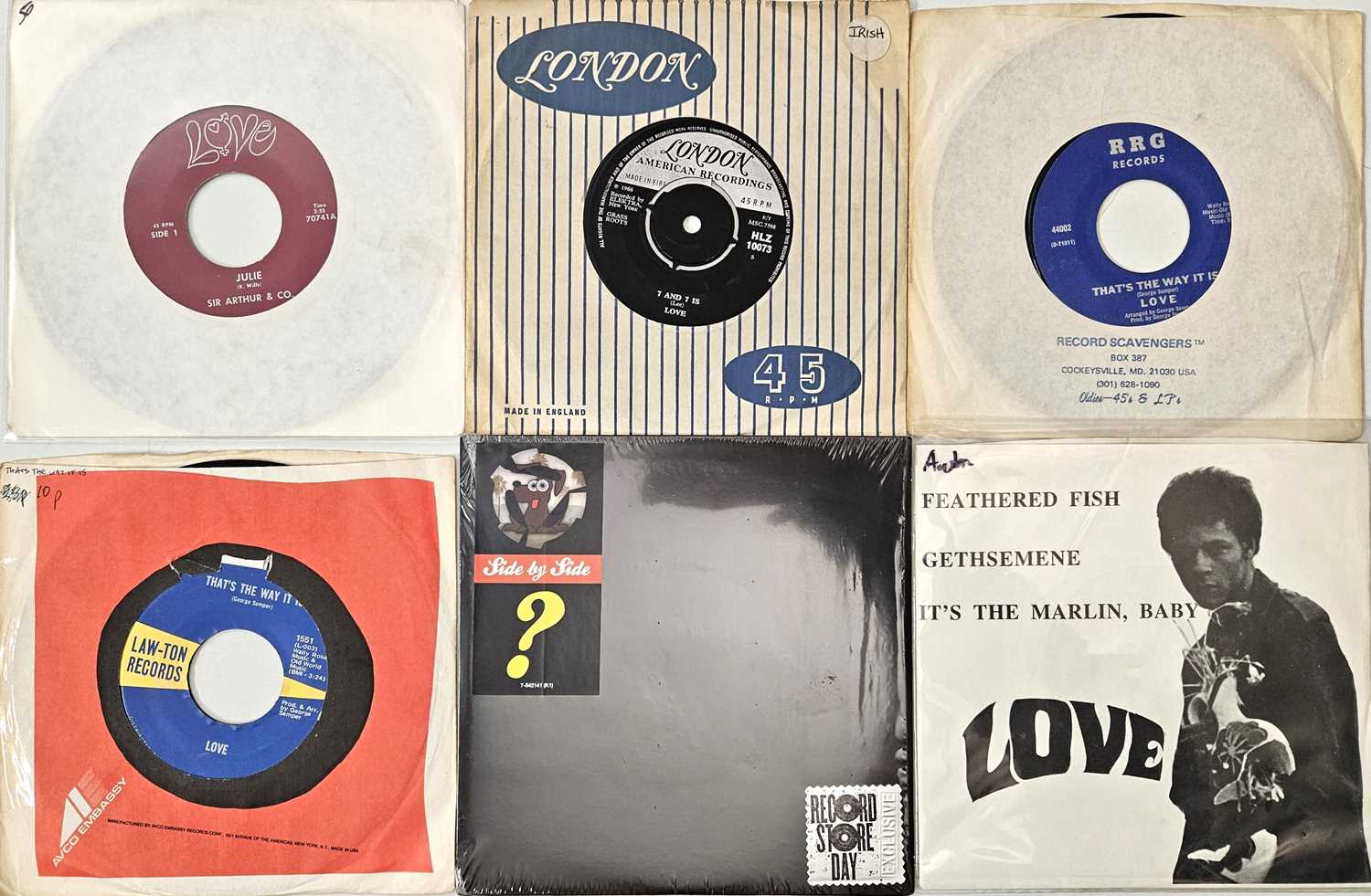 Lot 41 - LOVE AND RELATED - 7" RARITIES PACK