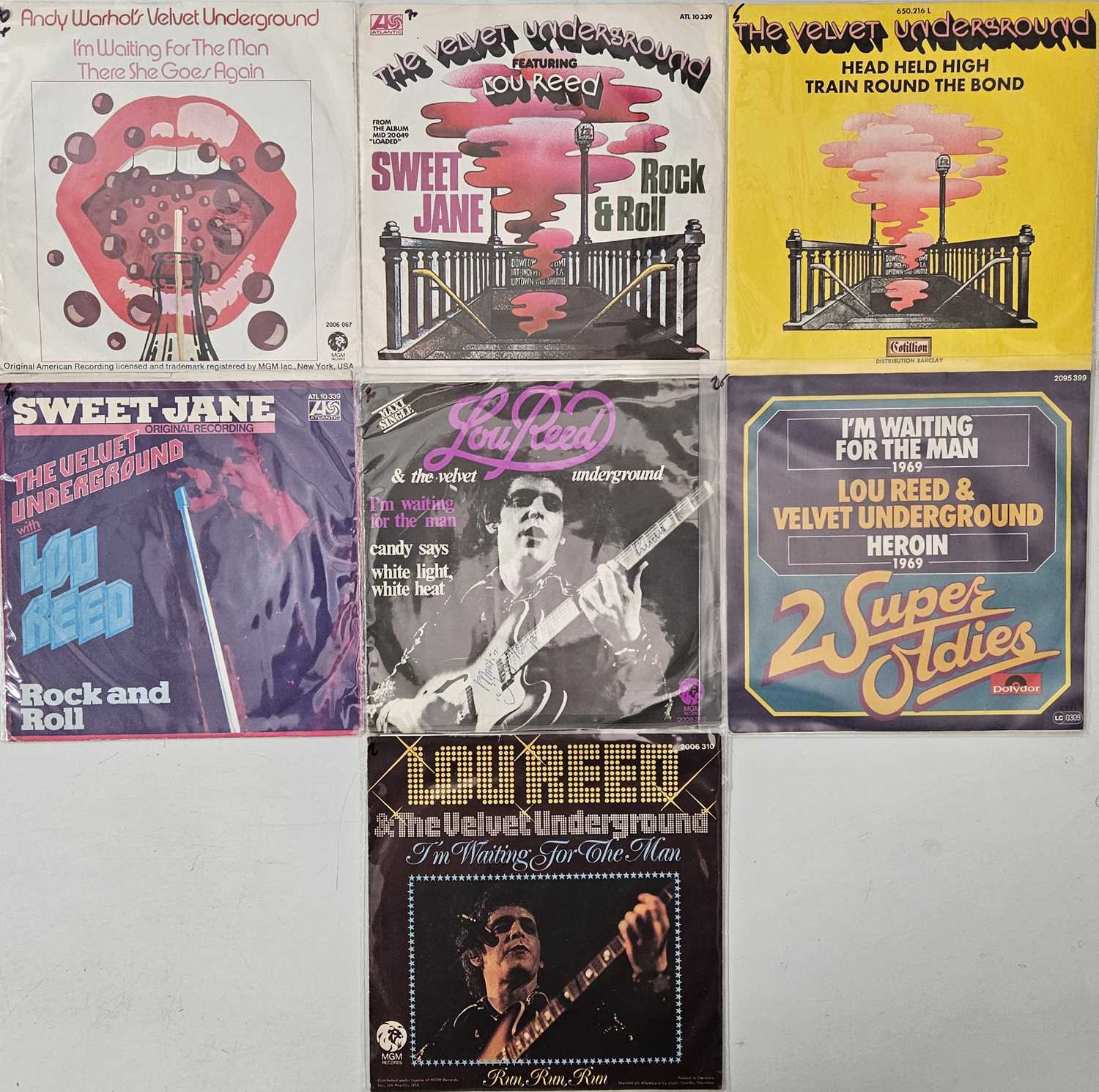 Lot 49 - VELVET UNDERGROUND/ LOU REED - 7" PICTURE SLEEVE PACK