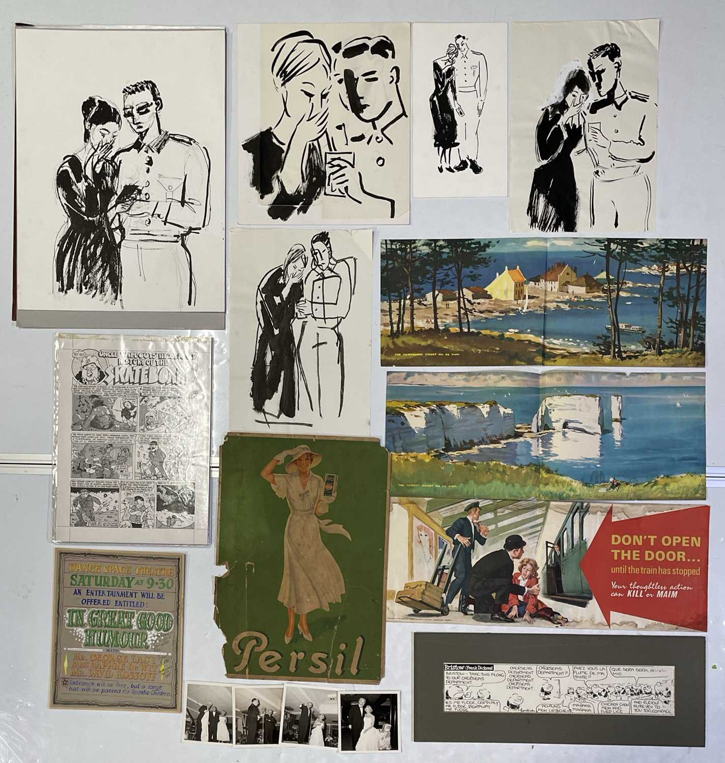 Lot 77 - VINTAGE ADVERTISING POSTERS AND MATERIAL INC PERSIL / BRITISH RAIL POSTERS.