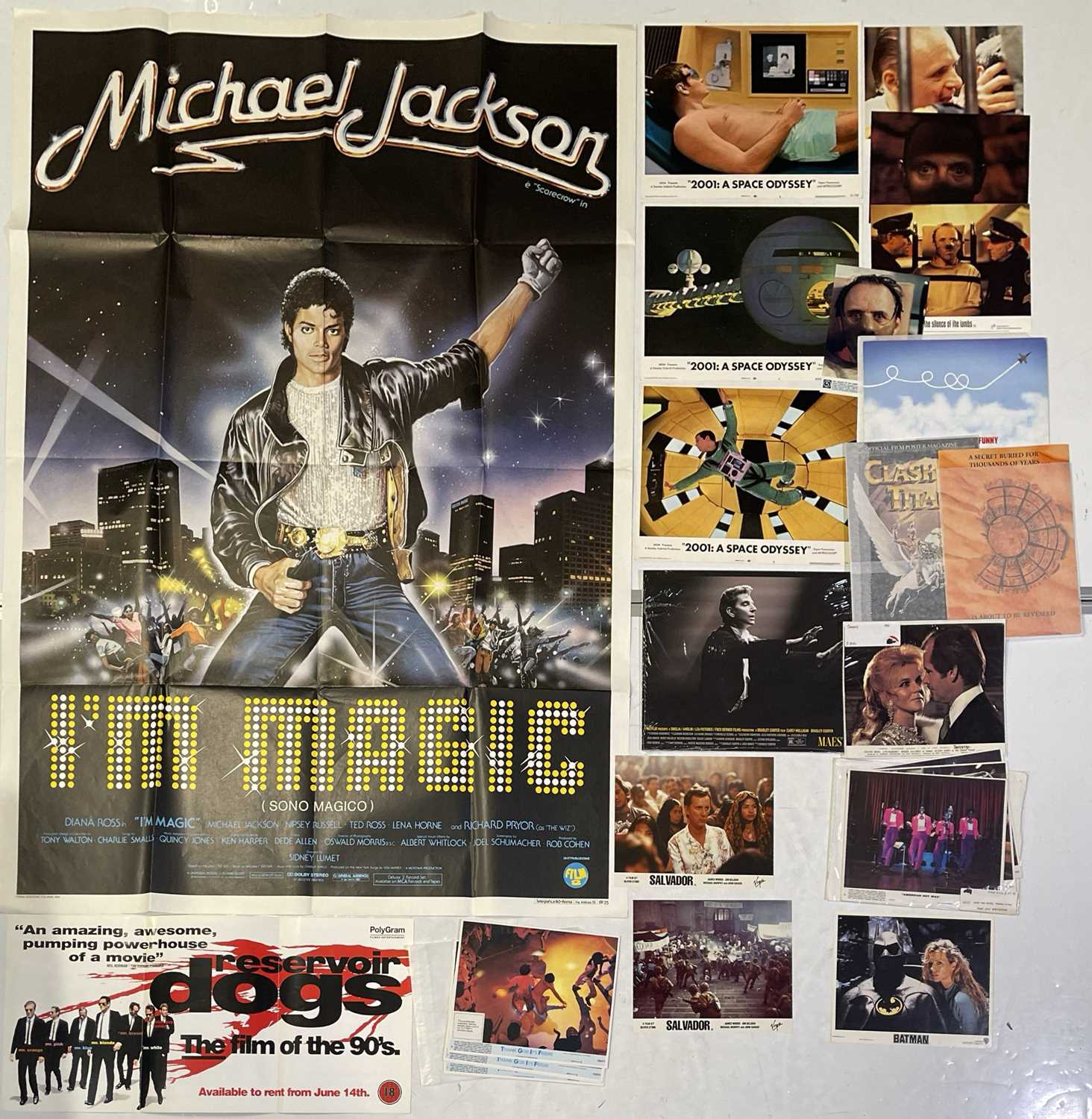 Lot 156 - FILM POSTERS, LOBBY CARDS INC 2001: A SPACE ODYSSEY / RESERVOIR DOGS AND MORE.