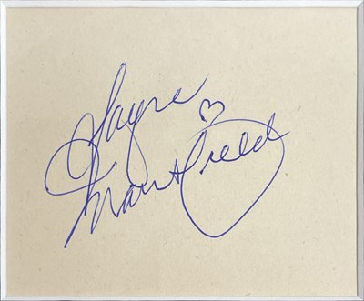 Lot 62 - JAYNE MANSFIELD (1933-1967) SIGNED DISPLAY.