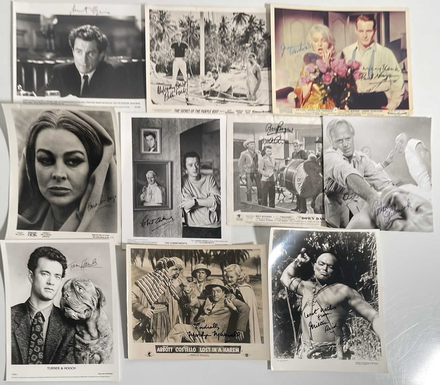 Lot 65 - FILM MEMORABILIA - SIGNED 8X10S INC TOM HANKS/MILTON REID/ROBERT DE NIRO.