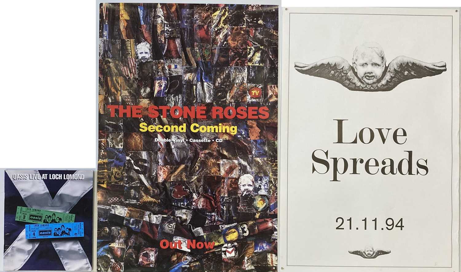 Lot 464 - STONE ROSES AND OASIS POSTERS AND
