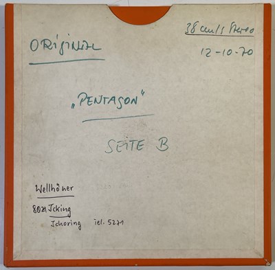 Lot 491 - RARE/LOST GERMAN PROG - PENTAGON - DIE VERTREIBUNG DER BOESEN GEISTER, 1970 - SIDE B MASTER TAPE.