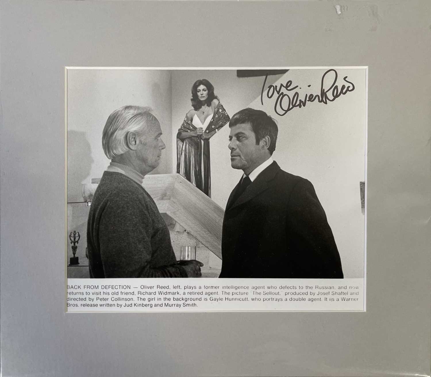 Lot 70 - OLIVER REED - SIGNED IMAGE.