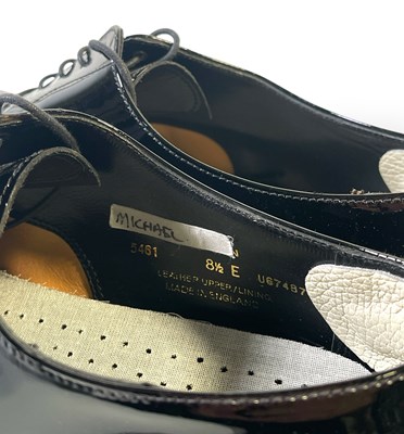 Lot 34 - PEAKY BLINDERS - FINN COLE AS MICHAEL GRAY - LIKELY SCREEN WORN PATENT LEATHER LOAFERS.