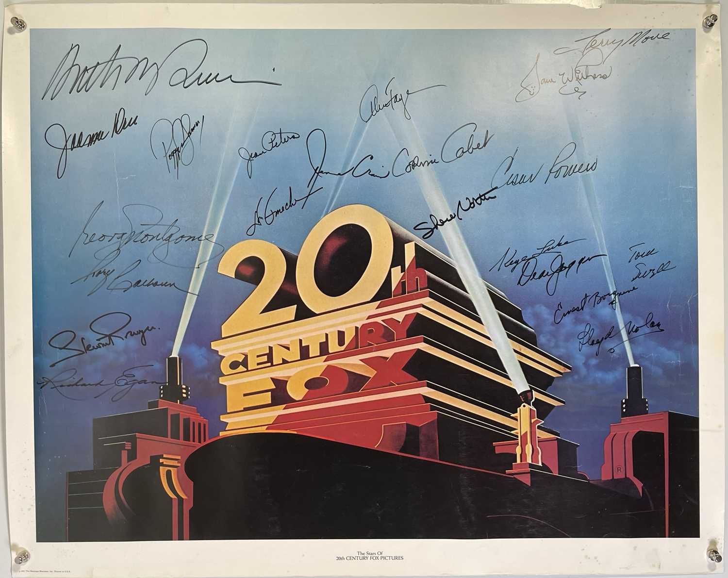 Lot 68 - MULTI-SIGNED STARS OF 20TH CENTURY FOX POSTER.