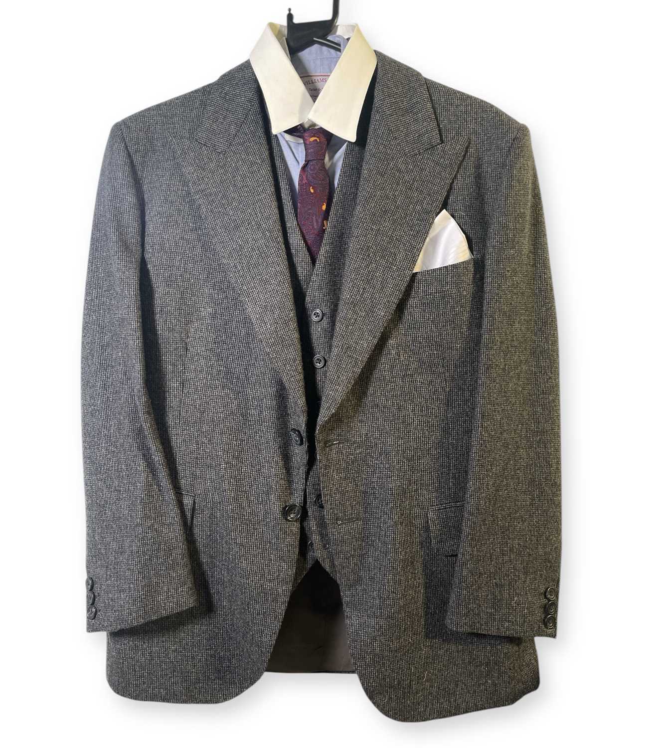 Lot 51 - PEAKY BLINDERS - CILLIAN MURPHY AS TOMMY SHELBY - LIKELY SCREEN WORN SUIT WITH SHIRT.