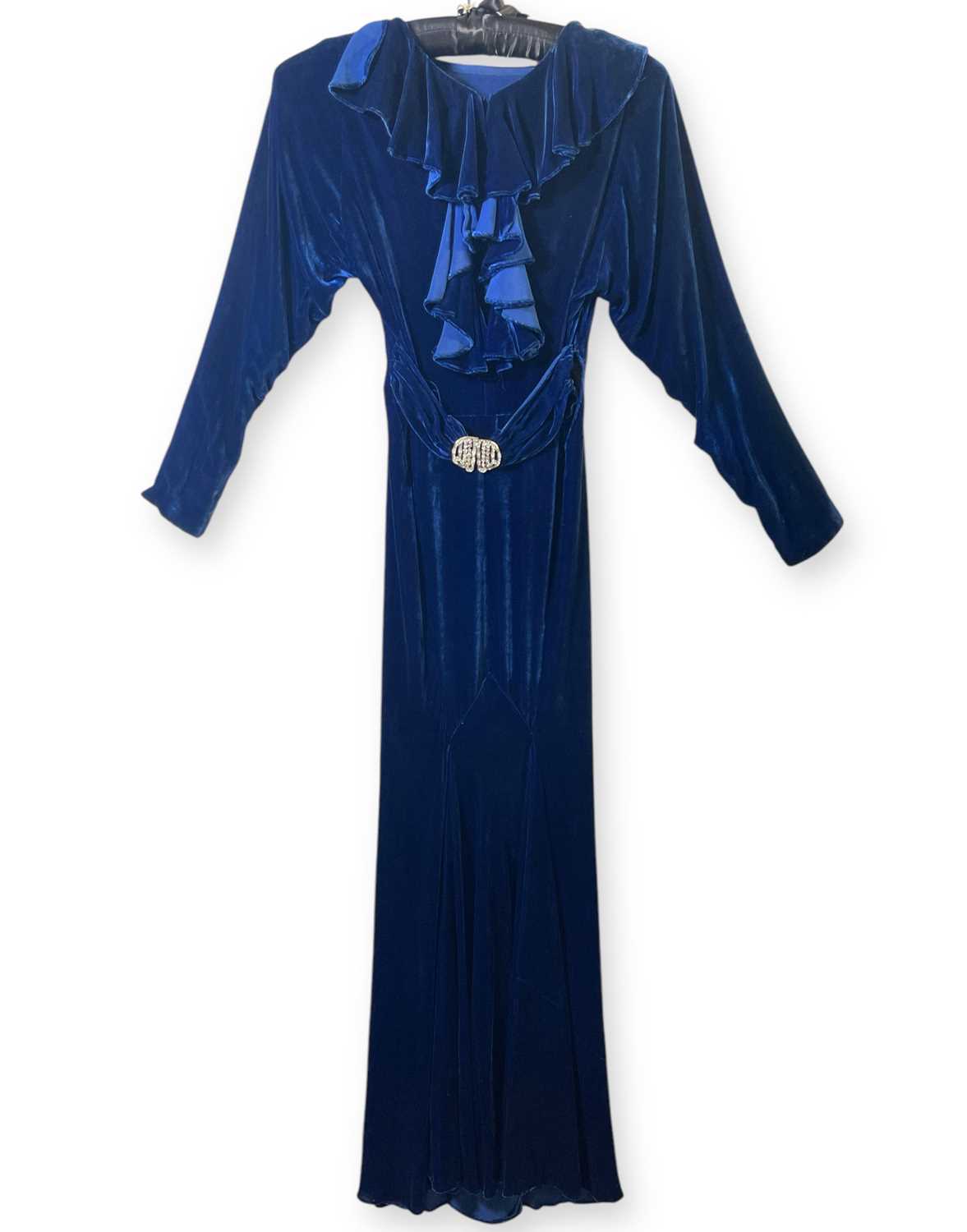 Lot 6 - PEAKY BLINDERS - BLUE VELVET DRESS.