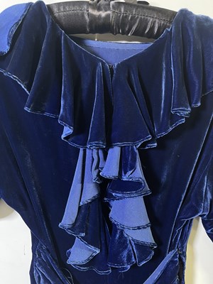 Lot 6 - PEAKY BLINDERS - BLUE VELVET DRESS.