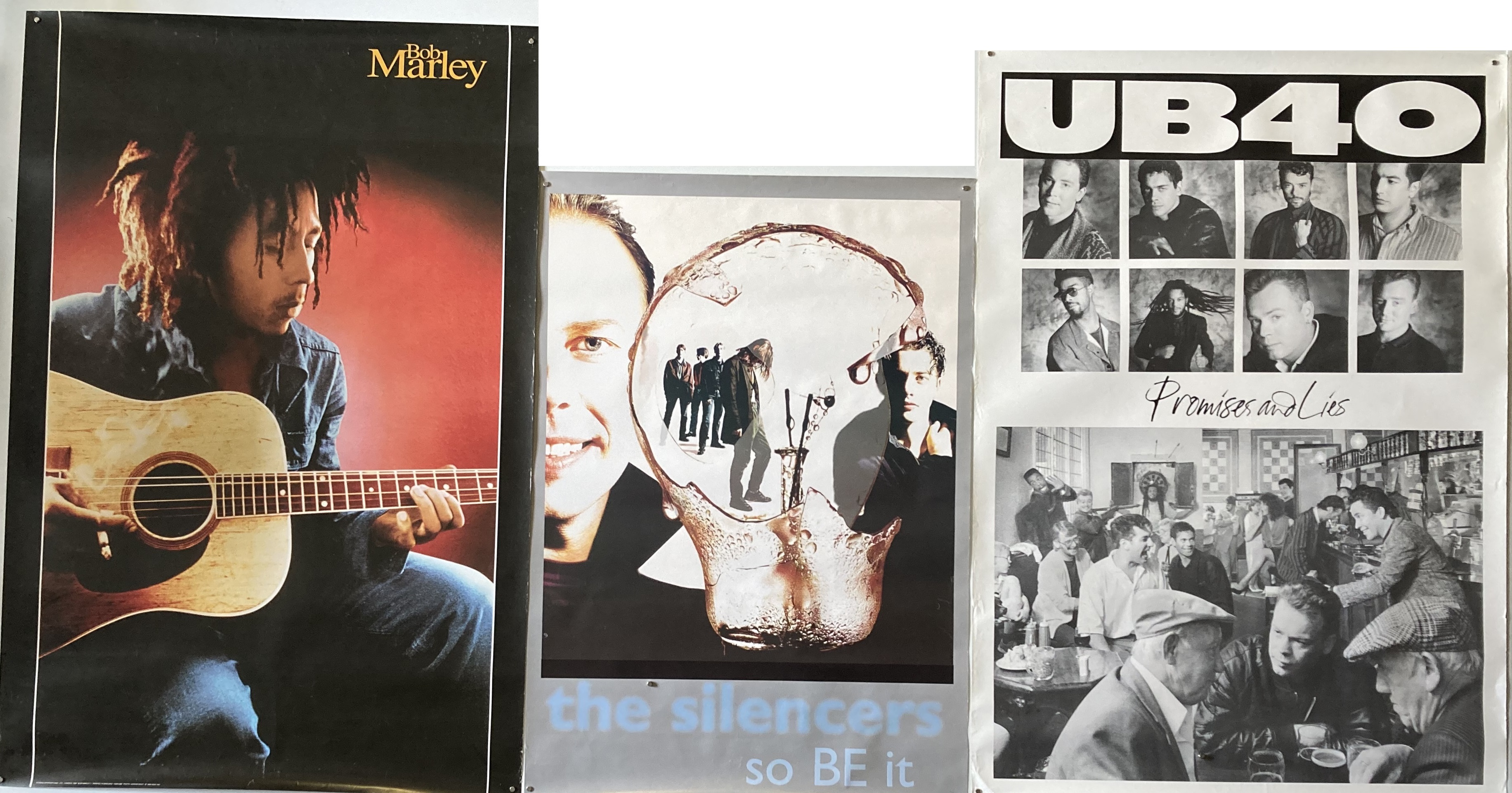 Lot 346 - ROCK AND POP POSTERS - UB40 / BOB MARLEY ETC.