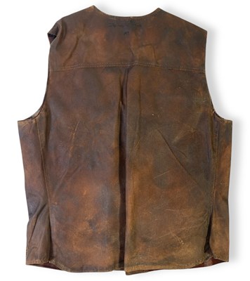 Lot 8 - PEAKY BLINDERS - PRODUCTION ISSUED LEATHER WAISTCOAT.