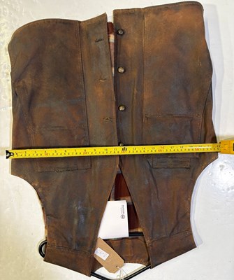 Lot 8 - PEAKY BLINDERS - PRODUCTION ISSUED LEATHER WAISTCOAT.
