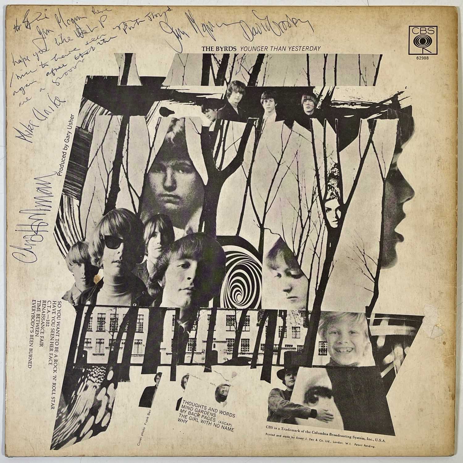 Lot 392 - THE BYRDS - SIGNED COPY OF 'YOUNGER THAN YESTERDAY'.