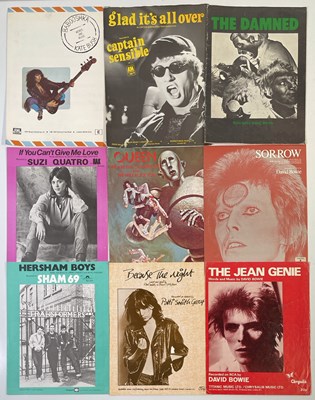 Lot 343 - COLLECTABLE SHEET MUSIC AND SONG BOOKS INC BOWIE / SHAM 69 / KATE BUSH.